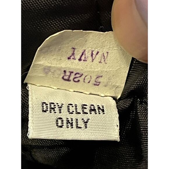 VINTAGE Fox Knapp Pea Coat Mens 42 Black Double Breasted Quilt Lined Made in USA - Picture 7 of 13